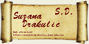 Suzana Drakulić vizit kartica